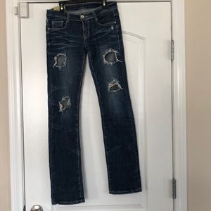 Machine blue torn jeans